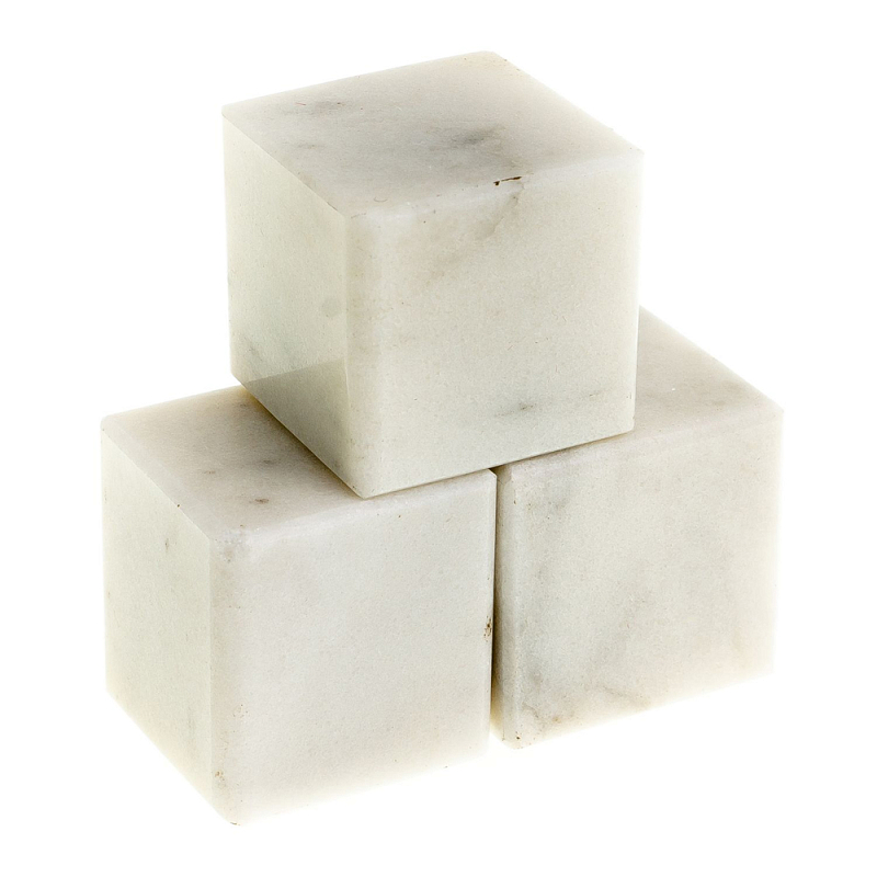 Камни для охлаждения виски из белого мрамора Natural Stone Cube Белый Мрамор Bianco в Ульяновске | Loft Concept 