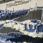 Современное ткачество гобелен в синих оттенках Blue Undine II варинант исполнения - 2 | Loft Concept в Ульяновске