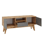 ТВ-тумба с фасадом цвета серый бетон Grace of Furniture  варинант исполнения - 3 | Loft Concept в Ульяновске