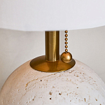 Настольная лампа на круглом основании из натурального камня Bartolomeo варинант исполнения - 2 | Loft Concept в Ульяновске