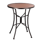 Столик приставной с круглой столешницей на металлическом черном основании Scenical Table варинант исполнения - 1 | Loft Concept в Ульяновске