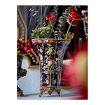 Ваза из фарфора черная с цветочной росписью и бронзовой стрекозой Spring Garden варинант исполнения - 5 | Loft Concept в Ульяновске