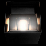 Уличный настенный светильник светодиодный формы куб черного цвета из металла Urban Minimalist варинант исполнения - 5 | Loft Concept в Ульяновске