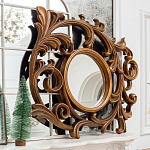 Зеркало настенное с рамой цвета античная бронза Classic Ornament Mirror варинант исполнения - 2 | Loft Concept в Ульяновске