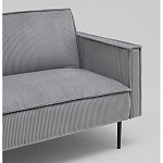 Диван современный вельветовый прямой Worcester Серый варинант исполнения - 3 | Loft Concept в Ульяновске