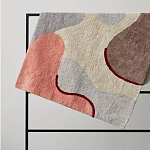 Ковер из хлопка с абстрактным принтом бежевого цвета Elysian Flow Blush варинант исполнения - 6 | Loft Concept в Ульяновске