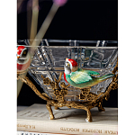 Чаша квадратная из прозрачного стекла с фигурками разноцветных птиц Eden Garden варинант исполнения - 3 | Loft Concept в Ульяновске