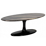Стол журнальный овальный с столешницей из искусственного мрамора Alonso Gloss варинант исполнения - 2 | Loft Concept в Ульяновске