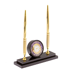 Часы настольные с двумя ручками из натурального камня Stone Clock варинант исполнения - 2 | Loft Concept в Ульяновске