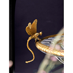 Чаша из прозрачного стекла с рельефным ободком и фигурками стрекоз Eden Garden варинант исполнения - 4 | Loft Concept в Ульяновске