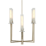 Люстра с 6-ю белыми матовыми плафонами из стекла в форме цилиндра Longitude варинант исполнения - 4 | Loft Concept в Ульяновске