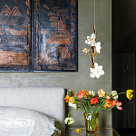 Люстра с белыми цветами на ветвистом каркасе Lure by PELLE варинант исполнения - 3 | Loft Concept в Ульяновске