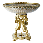 Чаша фарфоровая на двух бронзовых ангелах Eden Garden варинант исполнения - 1 | Loft Concept в Ульяновске