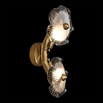 Бра с ветвистыми бронзовыми элементами и стеклянными рифлеными дисками Textured Glass Bra варинант исполнения - 5 | Loft Concept в Ульяновске