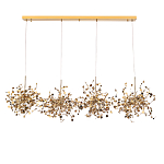 Люстра подвесная из четырех частей с металлическими круглыми элементами Terzani Argent варинант исполнения - 2 | Loft Concept в Ульяновске