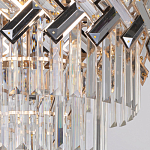 Люстра многоярусная с переплетенными металлическими элементами черного и золотого цвета и прозрачными хрустальными подвесками Empire Chandelier Crystal варинант исполнения - 4 | Loft Concept в Ульяновске