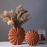 Ваза керамическая в виде круглой терракотовой морской раковины Galapagos варинант исполнения - 2 | Loft Concept в Ульяновске