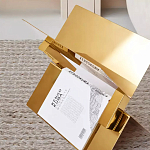 Дизайнерский журнальный стол фигурный золотого цвета Ufuri варинант исполнения - 2 | Loft Concept в Ульяновске