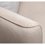 Диван двухместный раскладной светло-серый с кантом Pride варинант исполнения - 6 | Loft Concept в Ульяновске