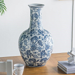 Ваза с классическим узором шинуазри синего цвета Blue & White Ornament  варинант исполнения - 5 | Loft Concept в Ульяновске