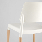 Пластиковый стул на ножках из массива бука Ferret White варинант исполнения - 7 | Loft Concept в Ульяновске