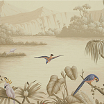 Обои ручная роспись Le Brésil Amarelo Sepia варинант исполнения - 2 | Loft Concept в Ульяновске