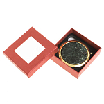 Зеркало карманное двухстороннее круглое из натурального камня Серафинит в подарочной упаковке Gold Stone Mirrors варинант исполнения - 3 | Loft Concept в Ульяновске