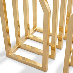 Консоль с чёрной столешницей и золотым фигурным основанием Cosmo варинант исполнения - 1 | Loft Concept в Ульяновске