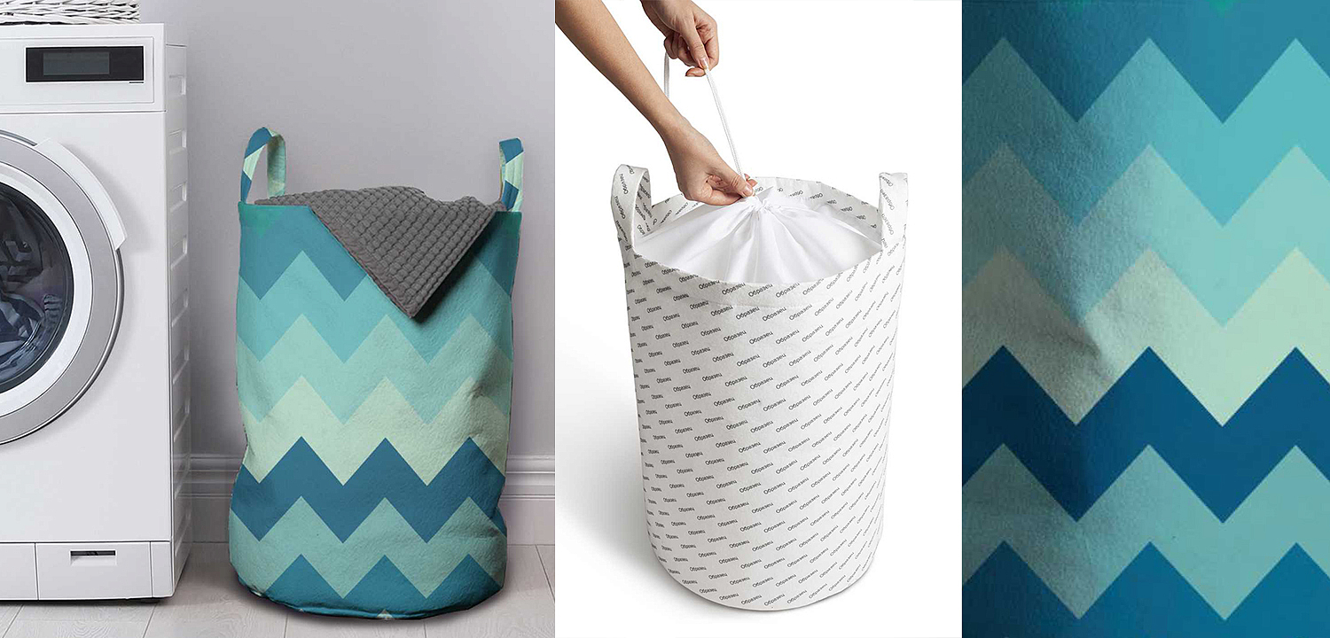 Корзина Blue Chevron Basket Корзина Blue Chevron Basket - Loft-Concept в Ульяновске