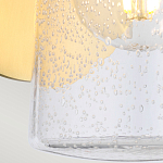 Бра цвета латунь с прозрачным цилиндрическим плафоном из пузырчатого стекла Kichler варинант исполнения - 5 | Loft Concept в Ульяновске