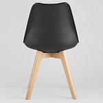 Стул с основой из пластика и мягким сиденьем Arvika Black варинант исполнения - 4 | Loft Concept в Ульяновске