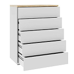 Комод с белым глянцевым фасадом с 5-ю ящиками Grace of Furniture  варинант исполнения - 2 | Loft Concept в Ульяновске