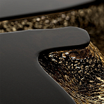 Дизайнерский журнальный стол круглый с декоративным расколом в центре стола Flaming варинант исполнения - 1 | Loft Concept в Ульяновске