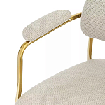 Стул Singer Chair с подлокотниками серый на золотистых ножках варинант исполнения - 6 | Loft Concept в Ульяновске