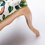 Банкетка из натурального бука золотистая с изображением птиц и цветов Blooming Birds варинант исполнения - 3 | Loft Concept в Ульяновске