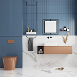 Настенное зеркало квадратной формы в черной металлической раме CORNER MIRROR BLACK варинант исполнения - 3 | Loft Concept в Ульяновске