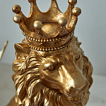 Статуэтка лев с детализированной гривой и изящной короной Lion Crown  варинант исполнения - 6 | Loft Concept в Ульяновске