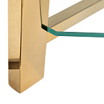 Стеллаж золото с прозрачными стеклянными полками Safekeeping варинант исполнения - 3 | Loft Concept в Ульяновске