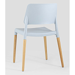 Пластиковый стул на ножках из массива бука Ferret Grey-Blue варинант исполнения - 4 | Loft Concept в Ульяновске