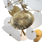 Подвесной светильник с белыми и золотистыми цветами Dahlia Flowers Lamp варинант исполнения - 4 | Loft Concept в Ульяновске
