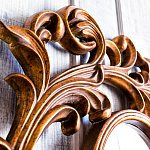 Зеркало настенное с рамой цвета античная бронза Classic Ornament Mirror варинант исполнения - 4 | Loft Concept в Ульяновске