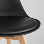 Стул с основой из пластика и мягким сиденьем Arvika Black варинант исполнения - 7 | Loft Concept в Ульяновске