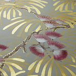 Обои ручная роспись Silk Tree Colourway SC-80 on Pale Grey dyed silk варинант исполнения - 2 | Loft Concept в Ульяновске