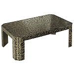 Дизайнерский кофейный стол с рисунком леопард Neytiri Beige Leopard варинант исполнения - 1 | Loft Concept в Ульяновске