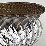 Потолочный светильник с чашеобразным плафоном из толстого волнообразного стекла и широким узорчатым основанием Hinkley варинант исполнения - 10 | Loft Concept в Ульяновске