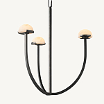 Люстрас 3-мя мраморными плафонами в форме купола Light Warm Light варинант исполнения - 2 | Loft Concept в Ульяновске