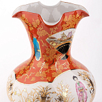 Ваза красного цвета с рисунком Chinoiserie Ceramics варинант исполнения - 1 | Loft Concept в Ульяновске