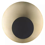 Бра круглое в сочетании золотистого и чёрного цвета Round Sconce Gold and Black варинант исполнения - 1 | Loft Concept в Ульяновске