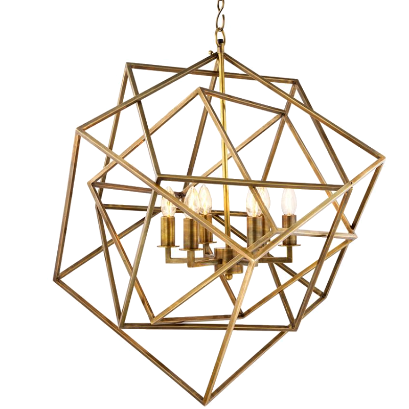 Люстра Lantern Matrix Brass Латунь в Ульяновске | Loft Concept 