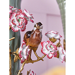 Ваза с птицами и цветами из фарфора с бронзовыми элементами Garden of Eden варинант исполнения - 7 | Loft Concept в Ульяновске